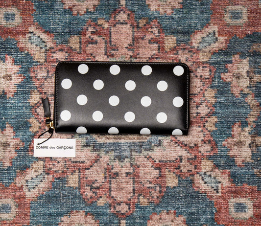 POLKA DOT WALLET - BLACK